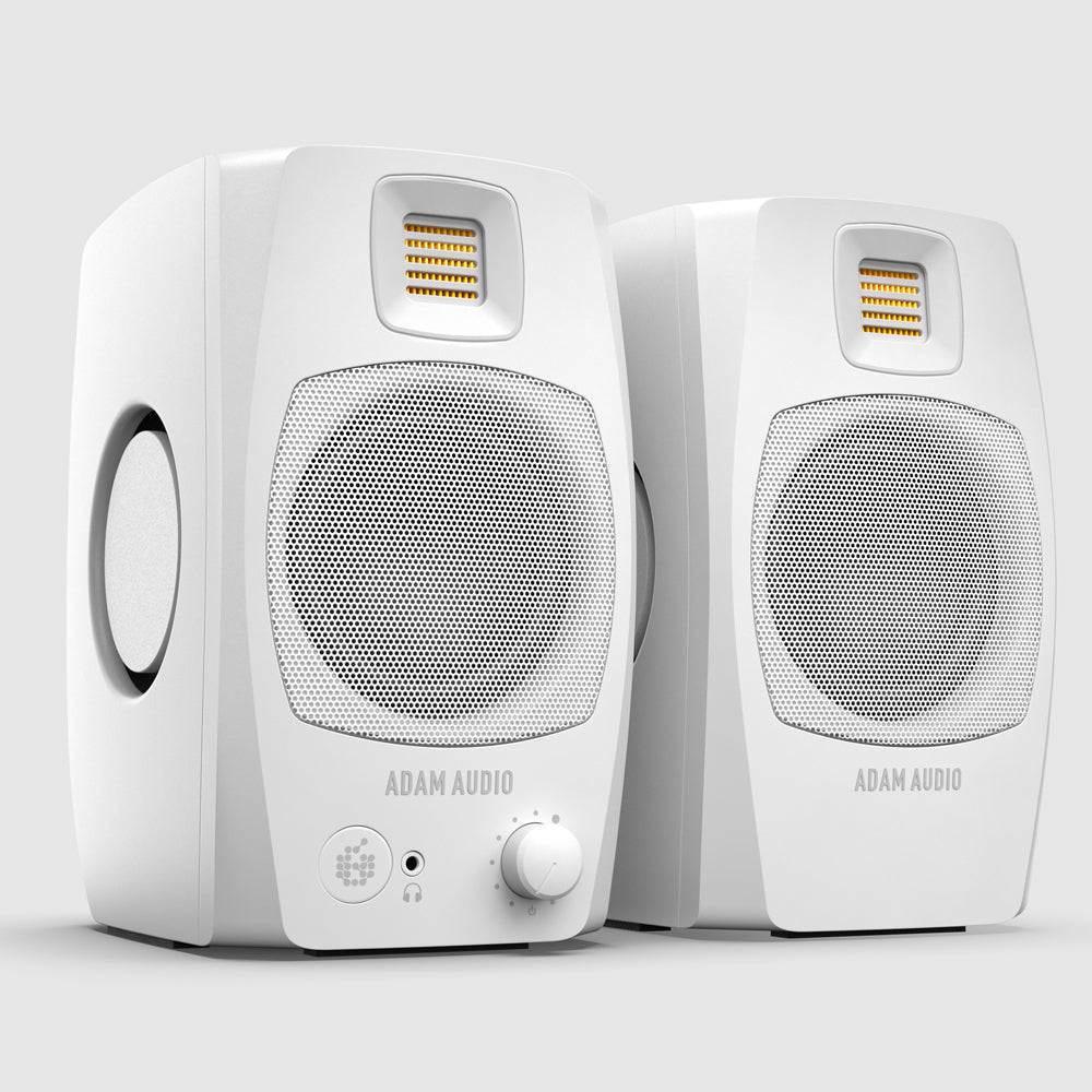 Adam Audio D3V Active Desktop Monitors - White - Deck Converters