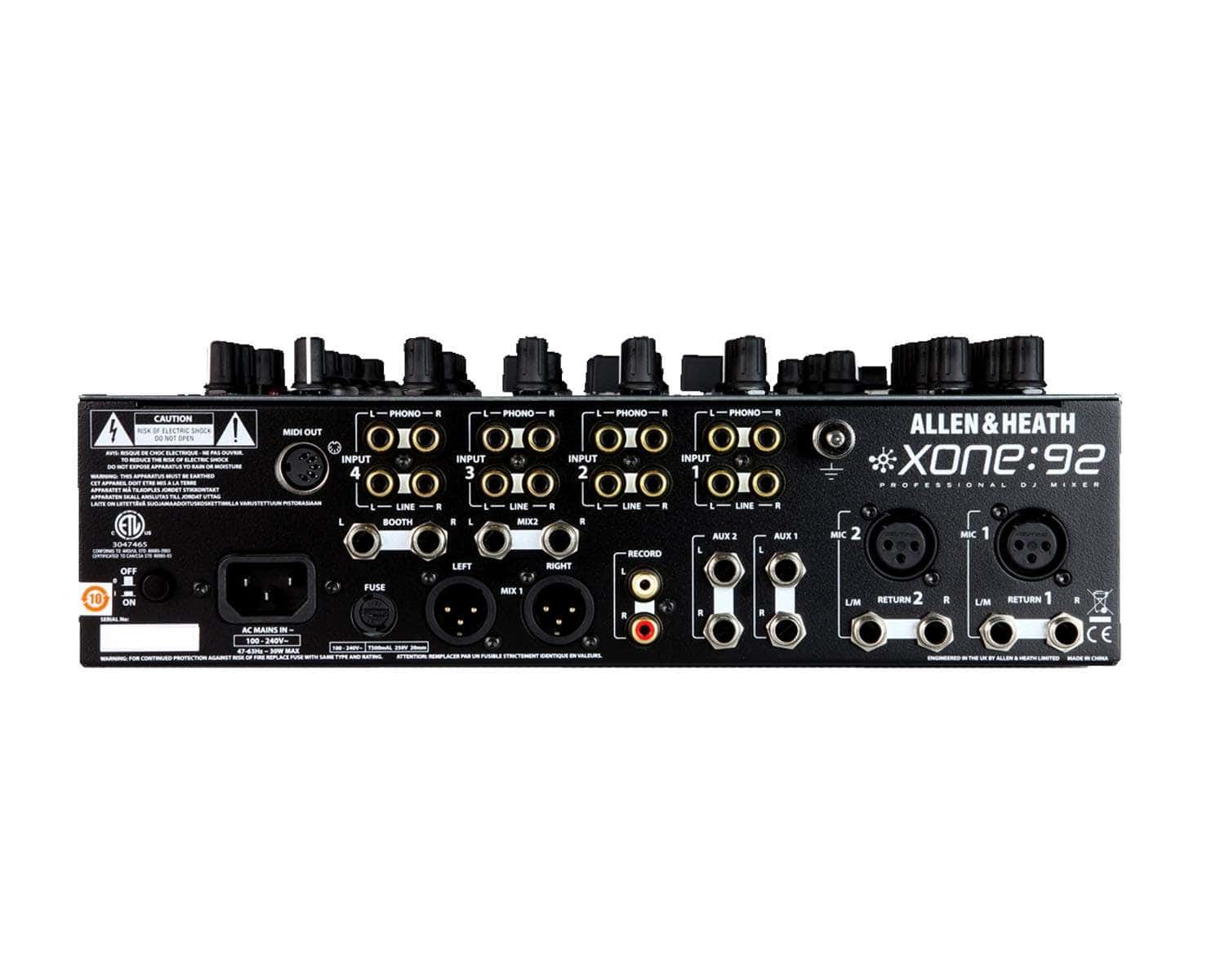 Allen & Heath Xone 92 DJ Mixer - Deck Converters