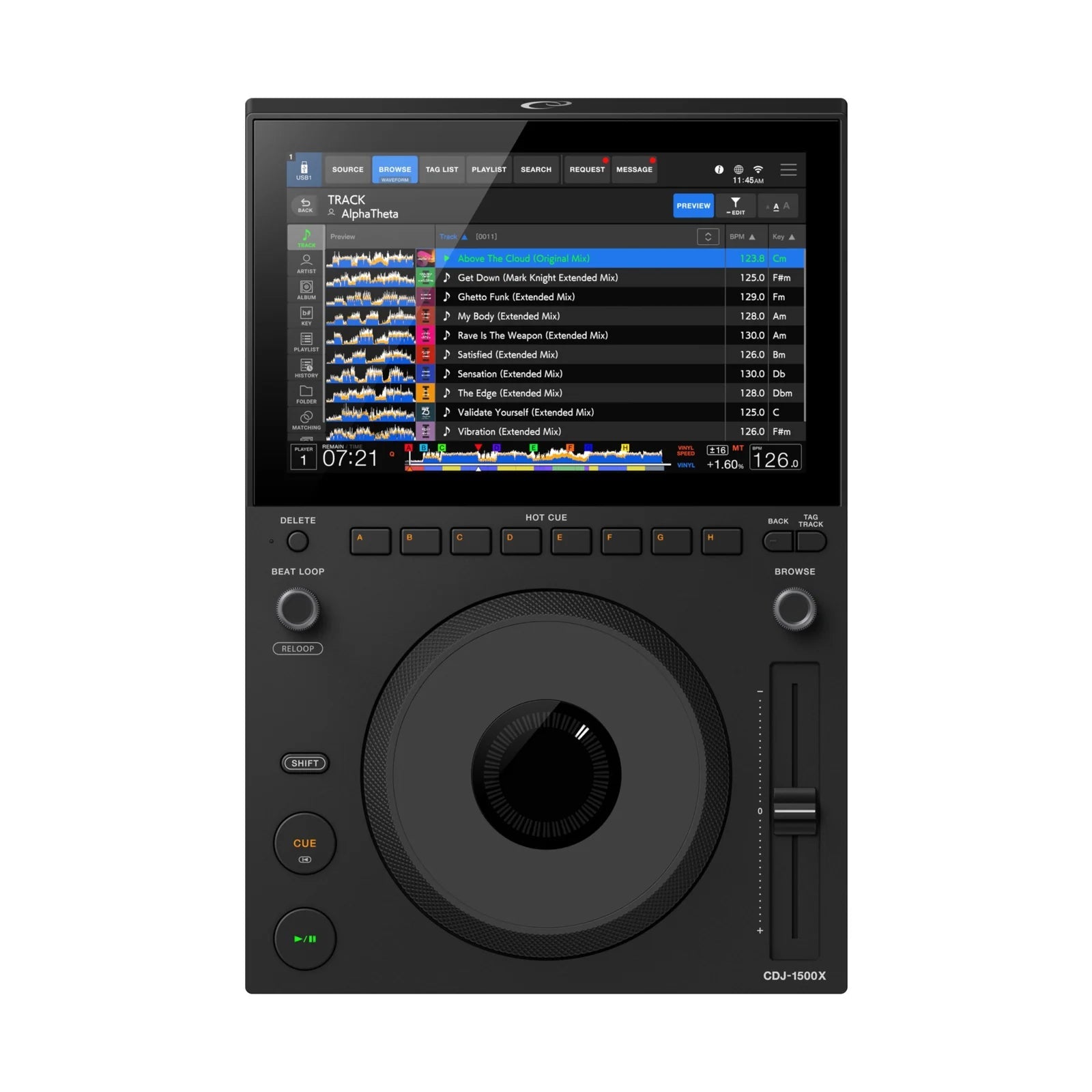 AlphaTheta CDJ-1500X Professional DJ Multi Player - Deck Converters