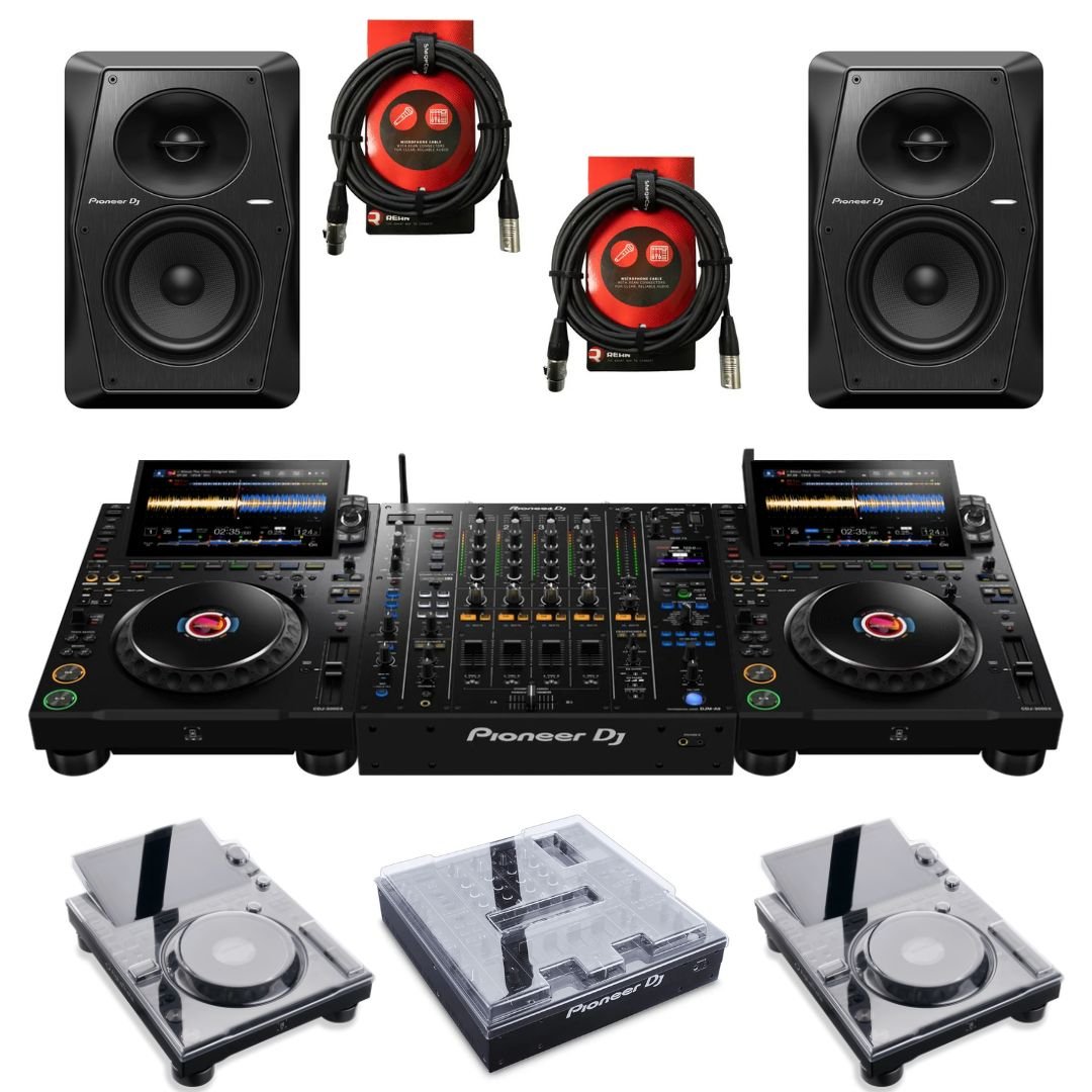 AlphaTheta CDJ 3000X DJM A9 Home Studio Bundle - Deck Converters