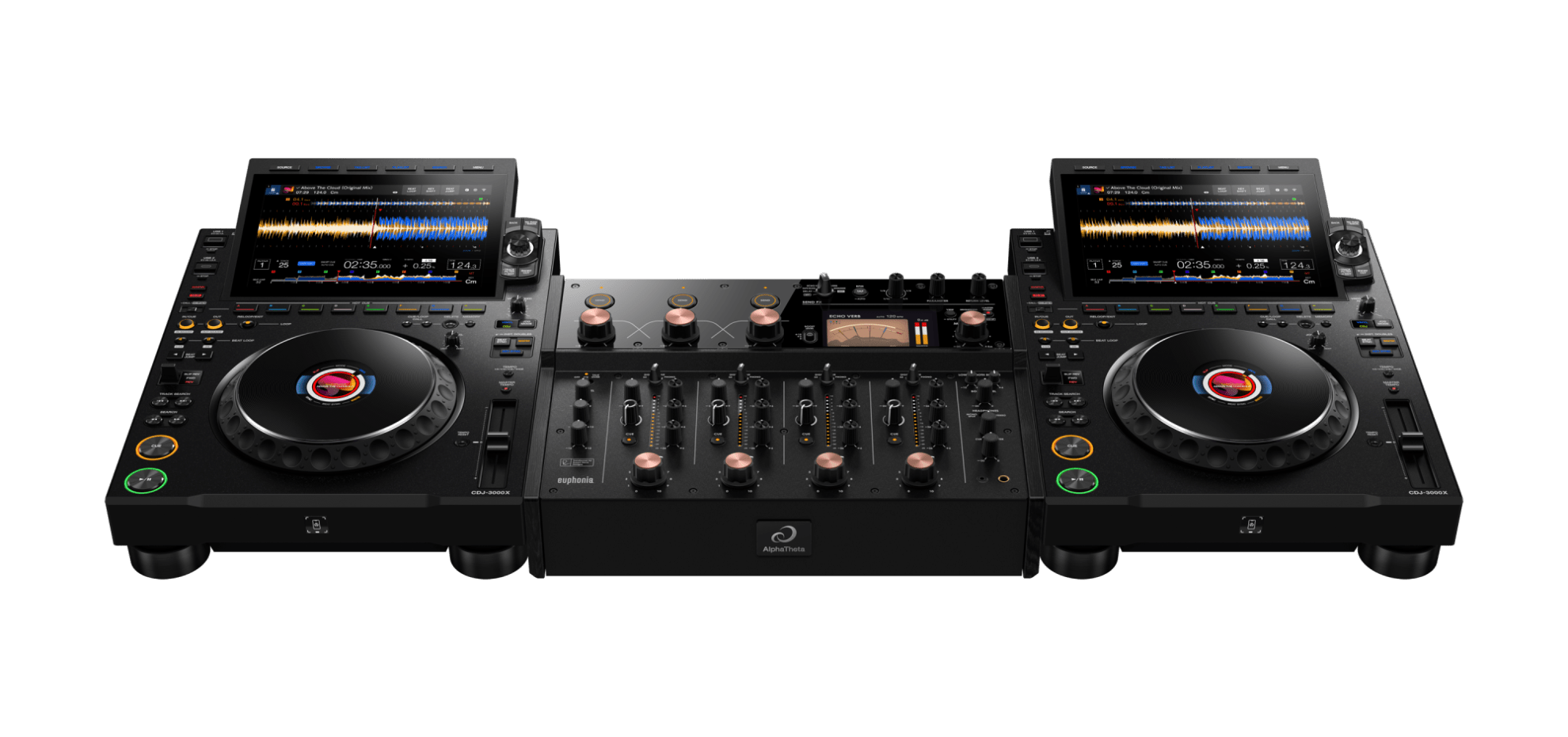 AlphaTheta CDJ - 3000X + Euphonia Mixer Bundle - Deck Converters