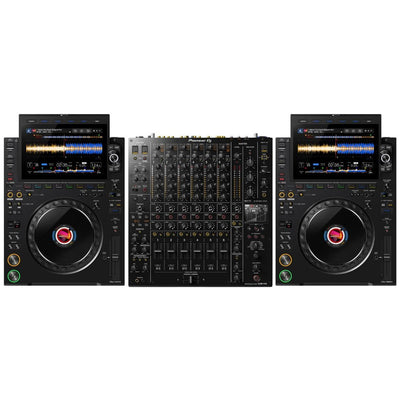 AlphaTheta CDJ-3000X + Pioneer DJ DJM-V10 Professional DJ Bundle - Deck Converters