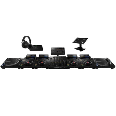 AlphaTheta CDJ-3000X Ultimate DJ Setup Bundle DJM-V10, PLX-1000, RMX-IGNITE, HDJ-F10-TX & STS1 Stand - Deck Converters