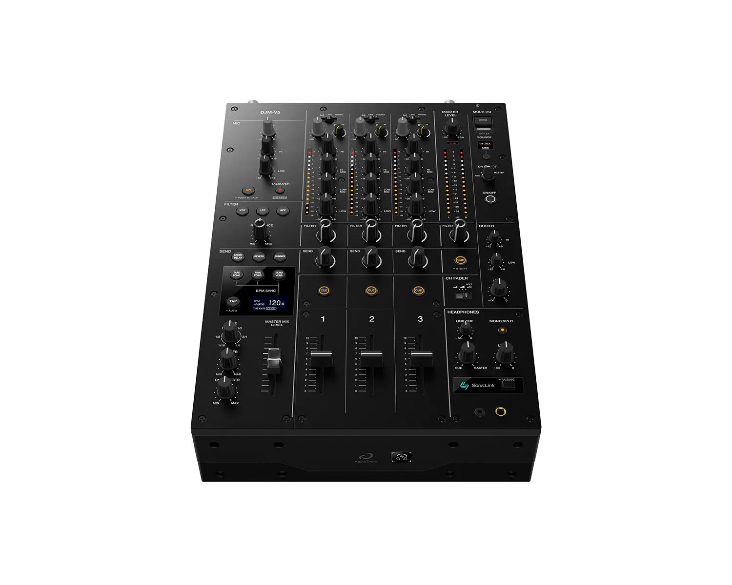 AlphaTheta DJM V5 3 Channel Professional DJ Mixer - Deck Converters