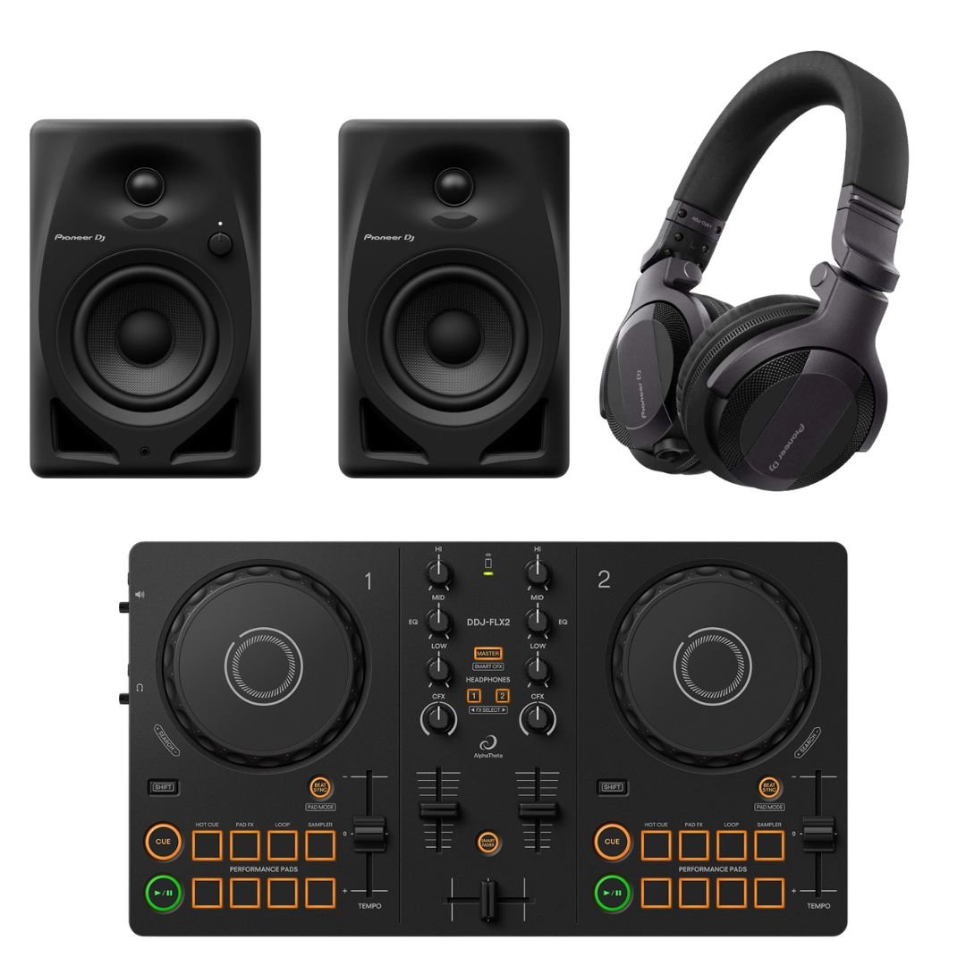 AlphaTheta House Party Starter Bundle - DDJ-FLX2 DM40D HDJ-CUE1 - Deck Converters