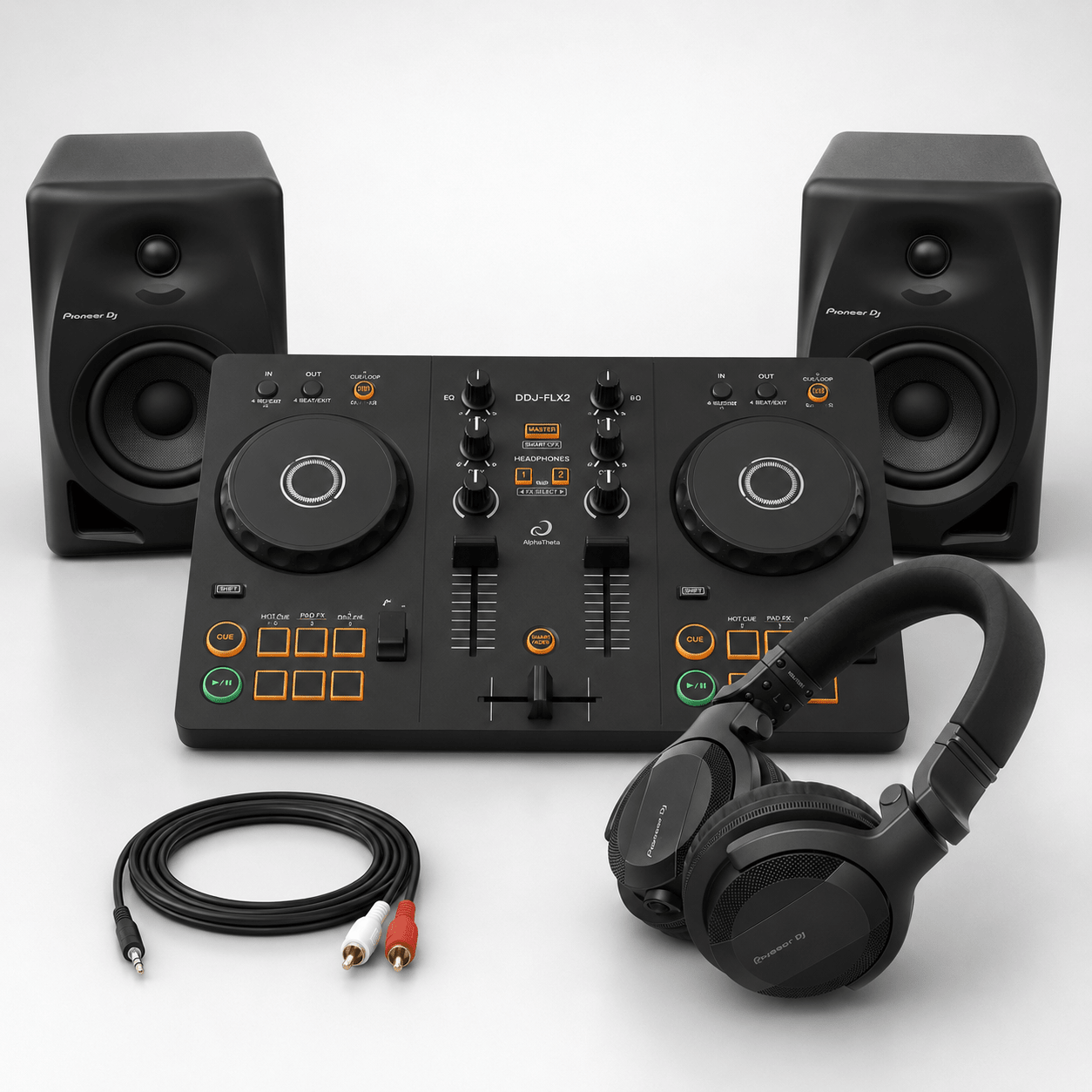 AlphaTheta House Party Starter Bundle - DDJ - FLX2 DM40D HDJ - CUE1 - Deck Converters