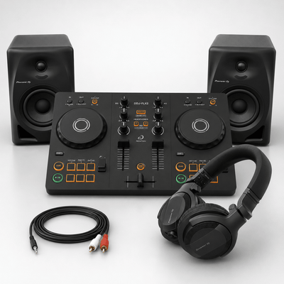 AlphaTheta House Party Starter Bundle - DDJ - FLX2 DM40D HDJ - CUE1 - Deck Converters