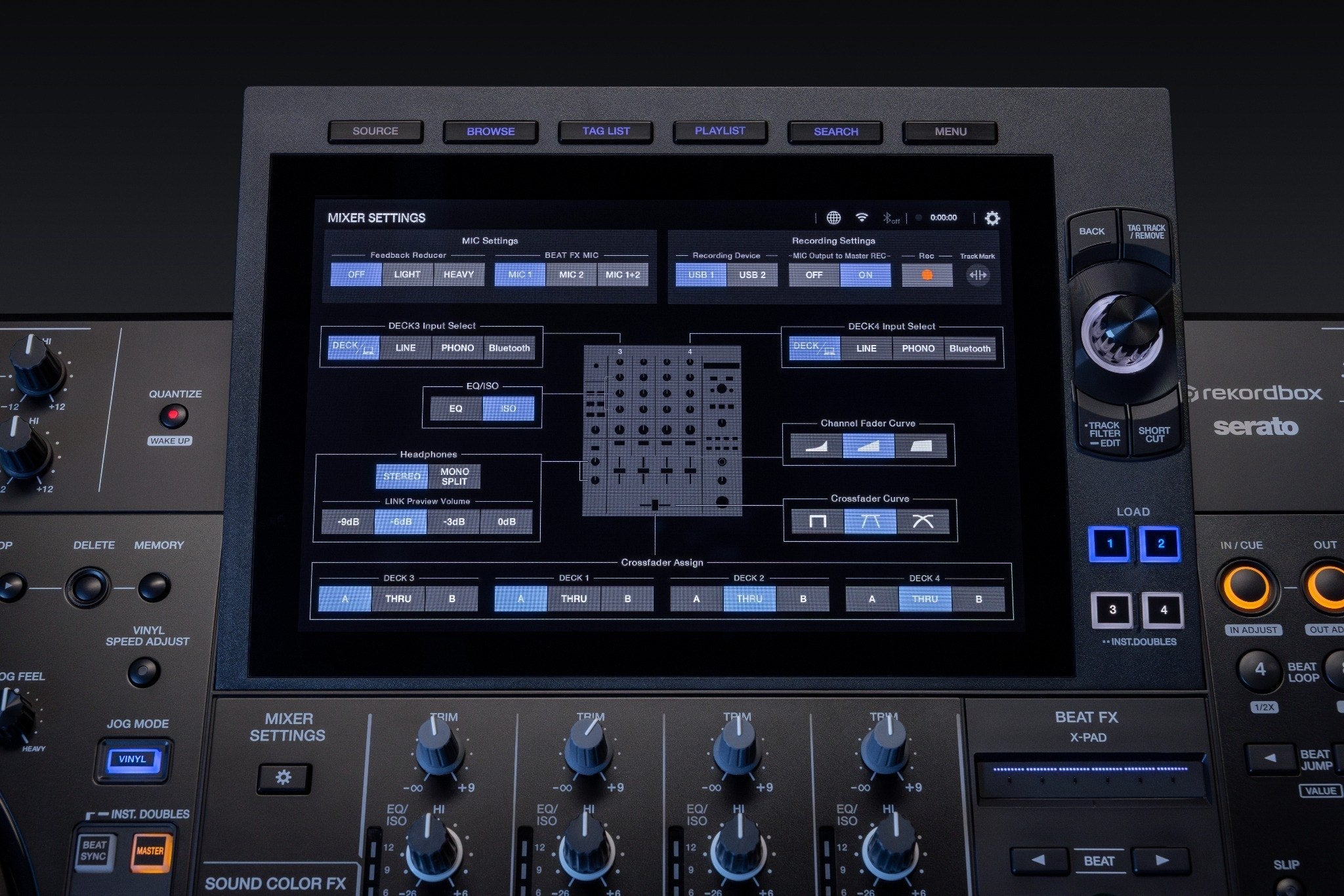 AlphaTheta XDJ-AZ 4ch All-In-One DJ Controller - Deck Converters
