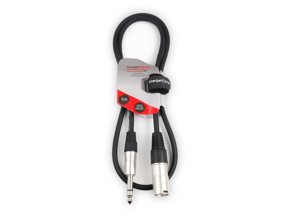 Stagecore CORE 163 Male XLR - 6.35mm Stereo Jack Plug Professional Audio Cable