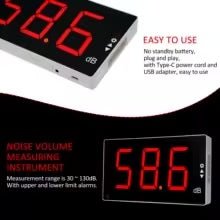 Digital Sound Level Monitor with LCD Screen, Wall Mounted - Deck Converters