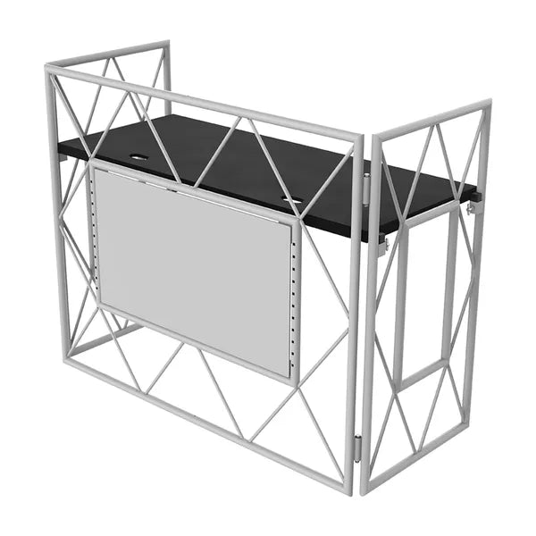 Ultimax TrussBooth WH Aluminium Truss DJ Booth c/w VESA TV mount and Shelf - Pre Owned
