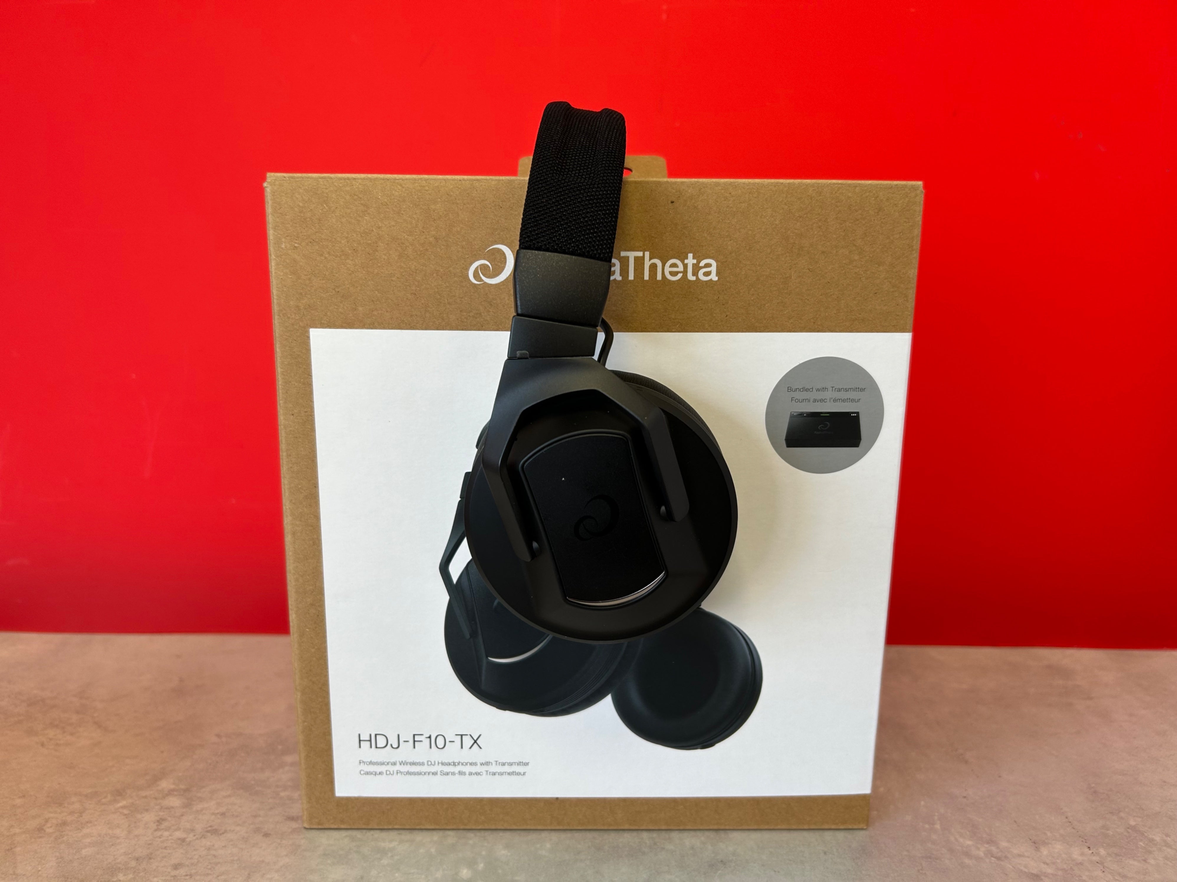 Alpha Theta HDJ-F10-TX Professional Wireless DJ Headphones with Transmitter - B Stock