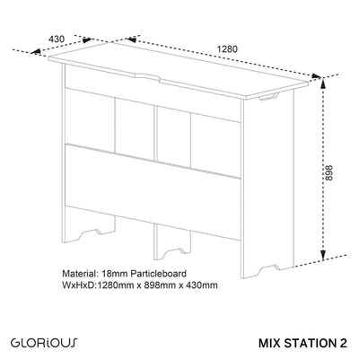 Glorious Mix Station 2 DJ Table - Black - Deck Converters