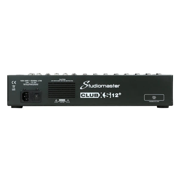Studiomaster Club XS 12+ 12 Channel Mixing Console with Bluetooth & DSP