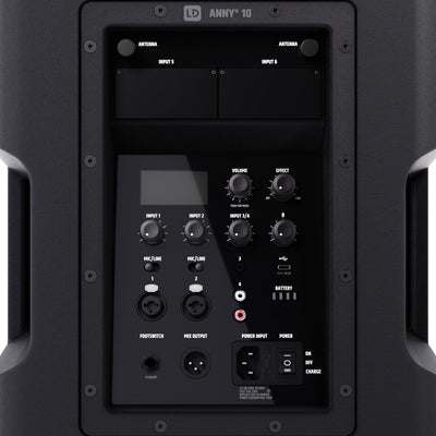 LD Systems ANNY® 10 10" Portable battery - powered Bluetooth® PA System with Mixer - Deck Converters