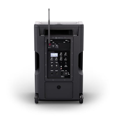 LD Systems ANNY 10 HHD 2 B8 10" Portable Battery-Powered Bluetooth PA System with Mixer and 1x Wireless Handheld Microphone - Deck Converters