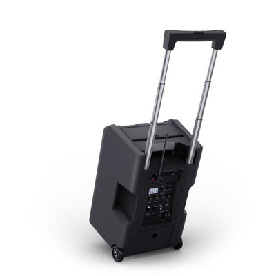 LD Systems ANNY 10 HHD 2 B8 10" Portable Battery-Powered Bluetooth PA System with Mixer and 1x Wireless Handheld Microphone - Deck Converters