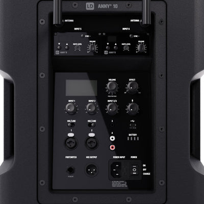 LD Systems ANNY® 10 HHD 2 B8 - 10" Portable battery-powered Bluetooth PA system with mixer and 2x wireless handheld microphones - Deck Converters