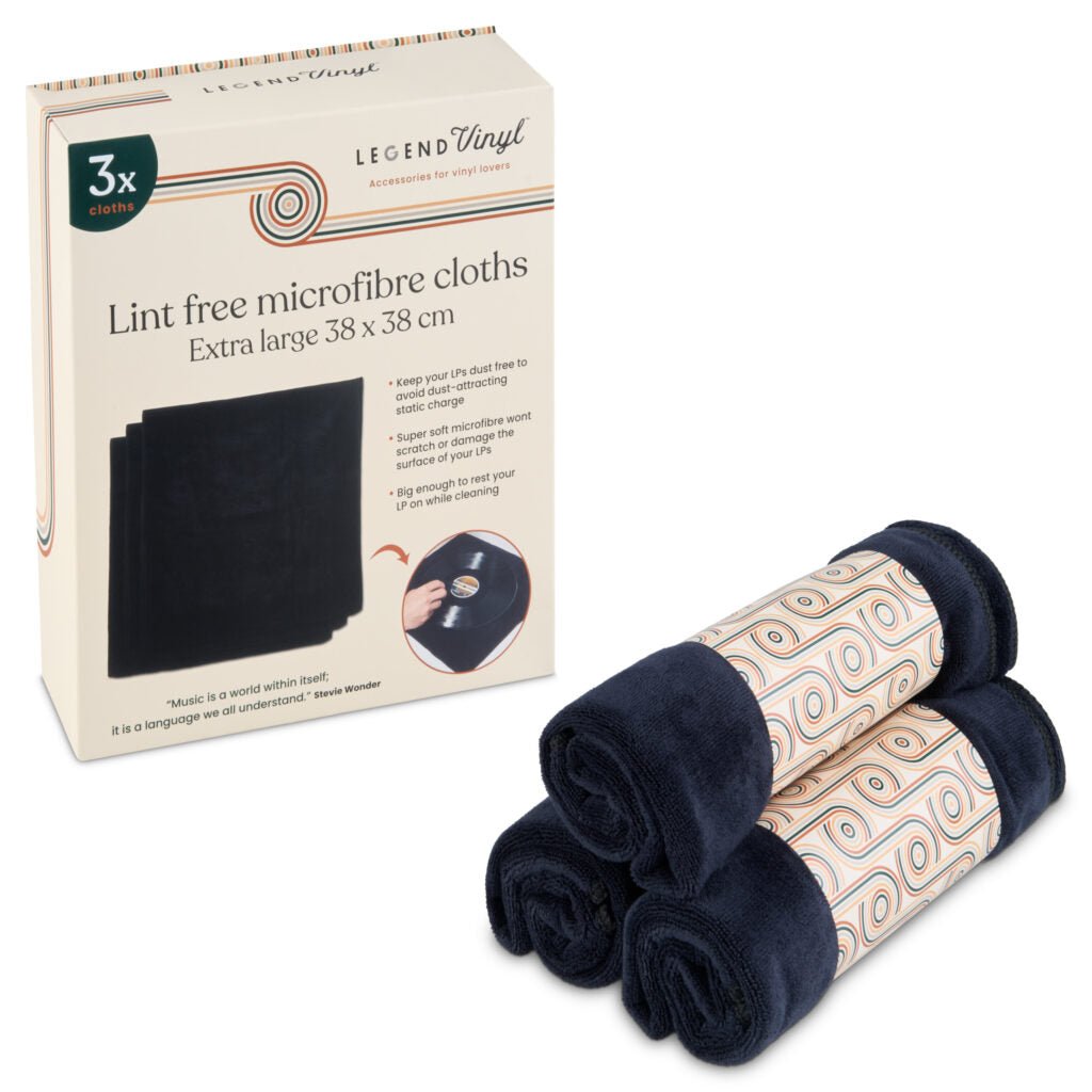 Legend Vinyl Extra - Large Vinyl Cleaning Microfibre Cloths - Pack Of 3 - Deck Converters