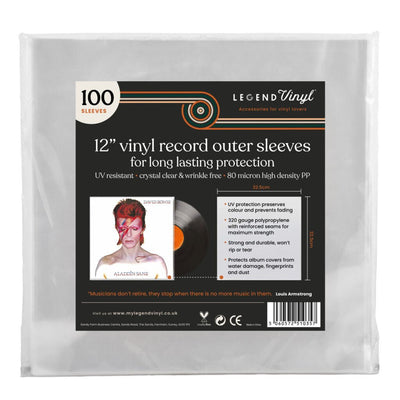 Legend Vinyl LP Record Sleeves - Pack of 100 - Deck Converters