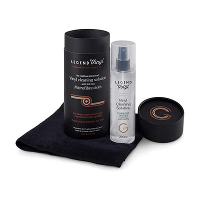 Legend Vinyl Record Cleaning Solution And Microfibre Cloth Set - Deck Converters