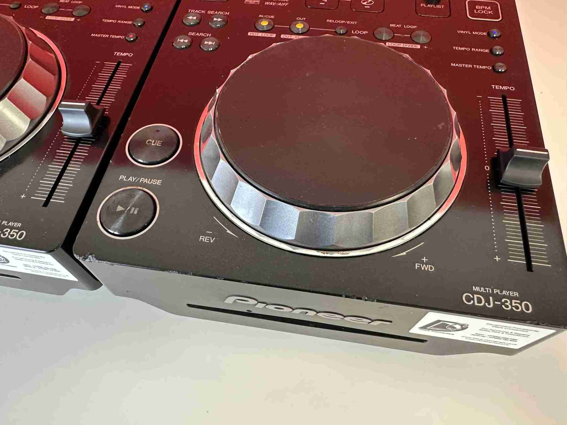Pair Pioneer CDJ - 350 Compact DJ Multi Player - Deck Converters