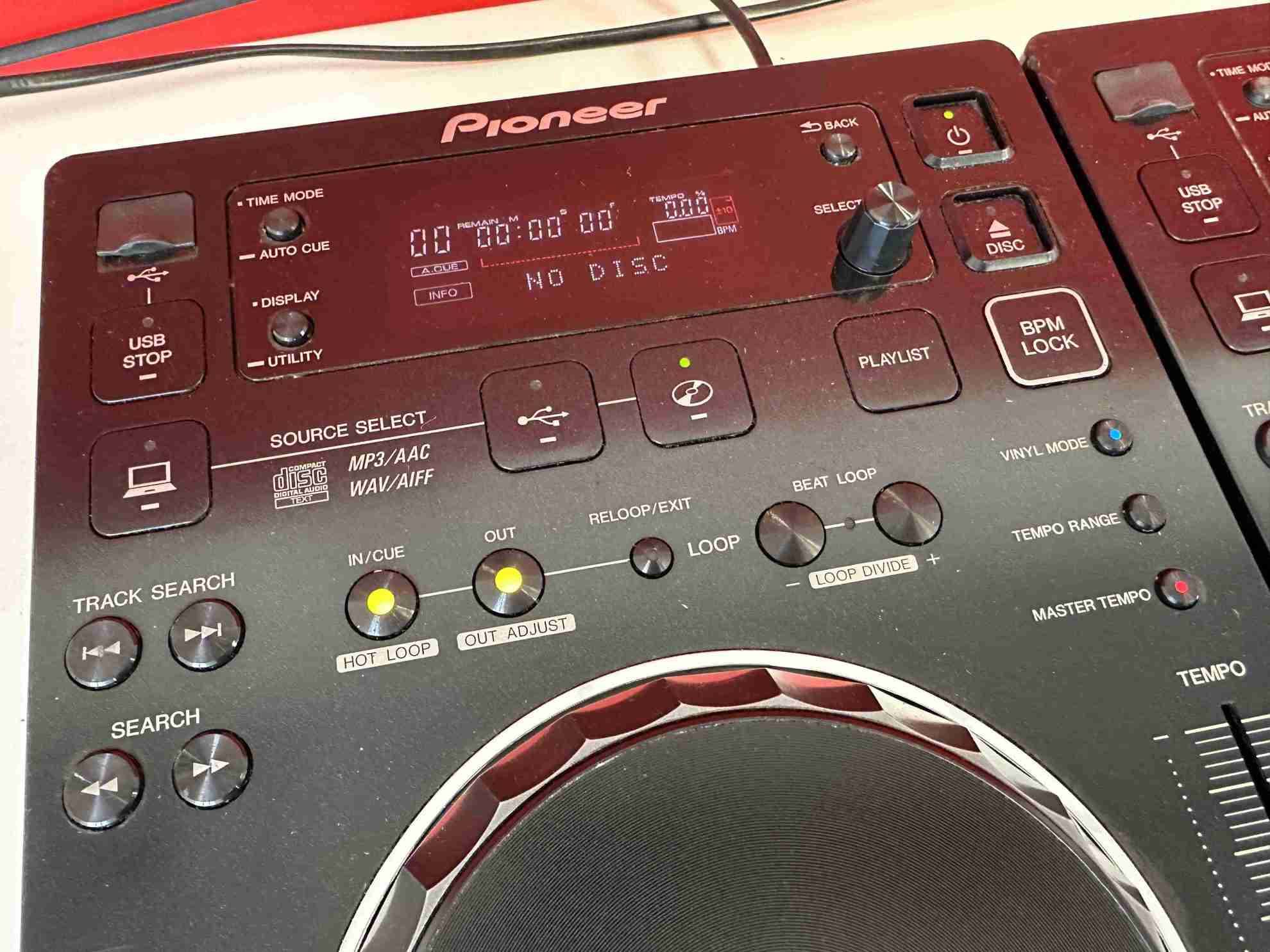 Pair Pioneer CDJ - 350 Compact DJ Multi Player - Deck Converters