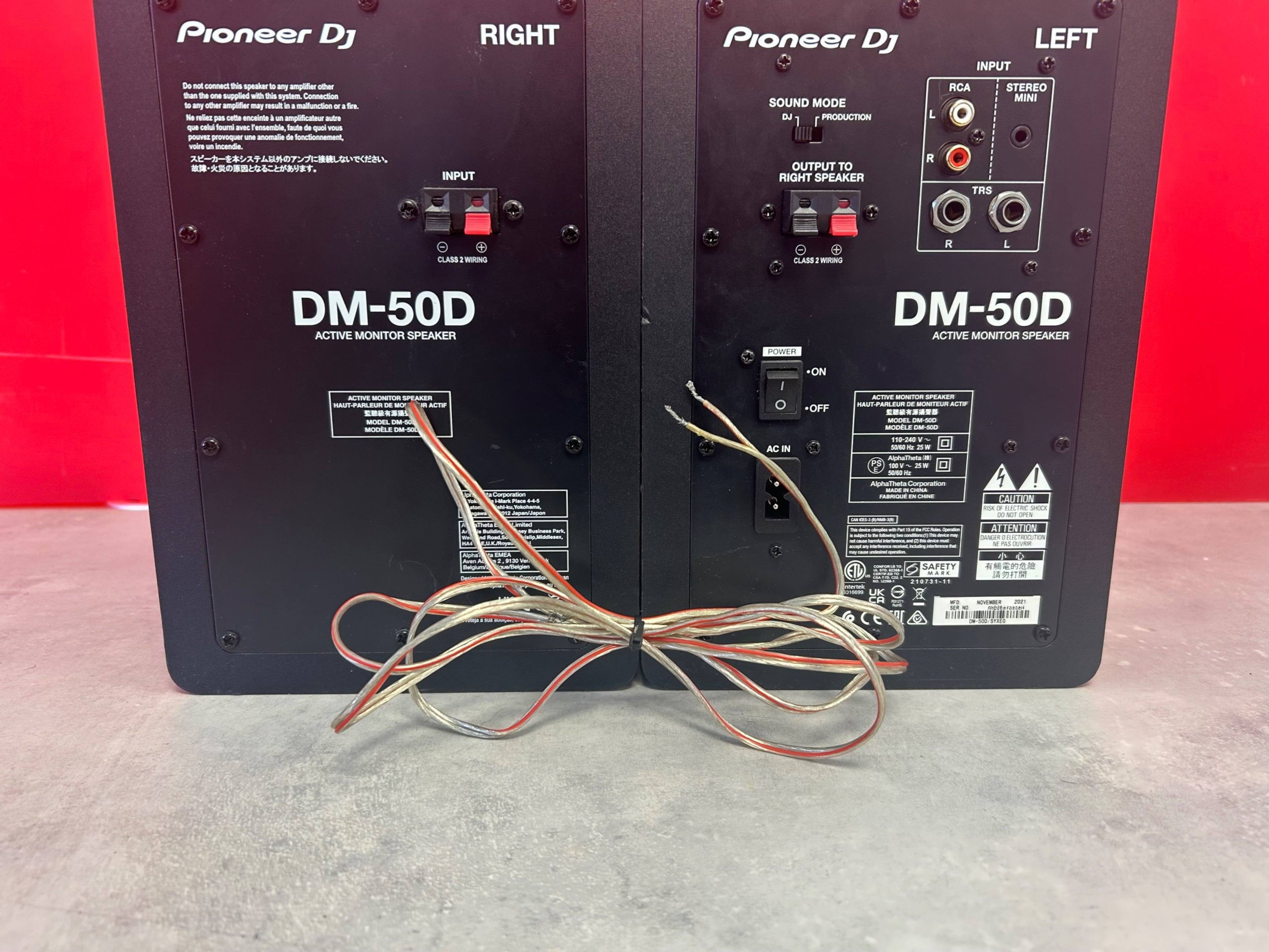 PAIR Pioneer DM-50D Active Monitor Speakers - Pre Owned - Deck Converters
