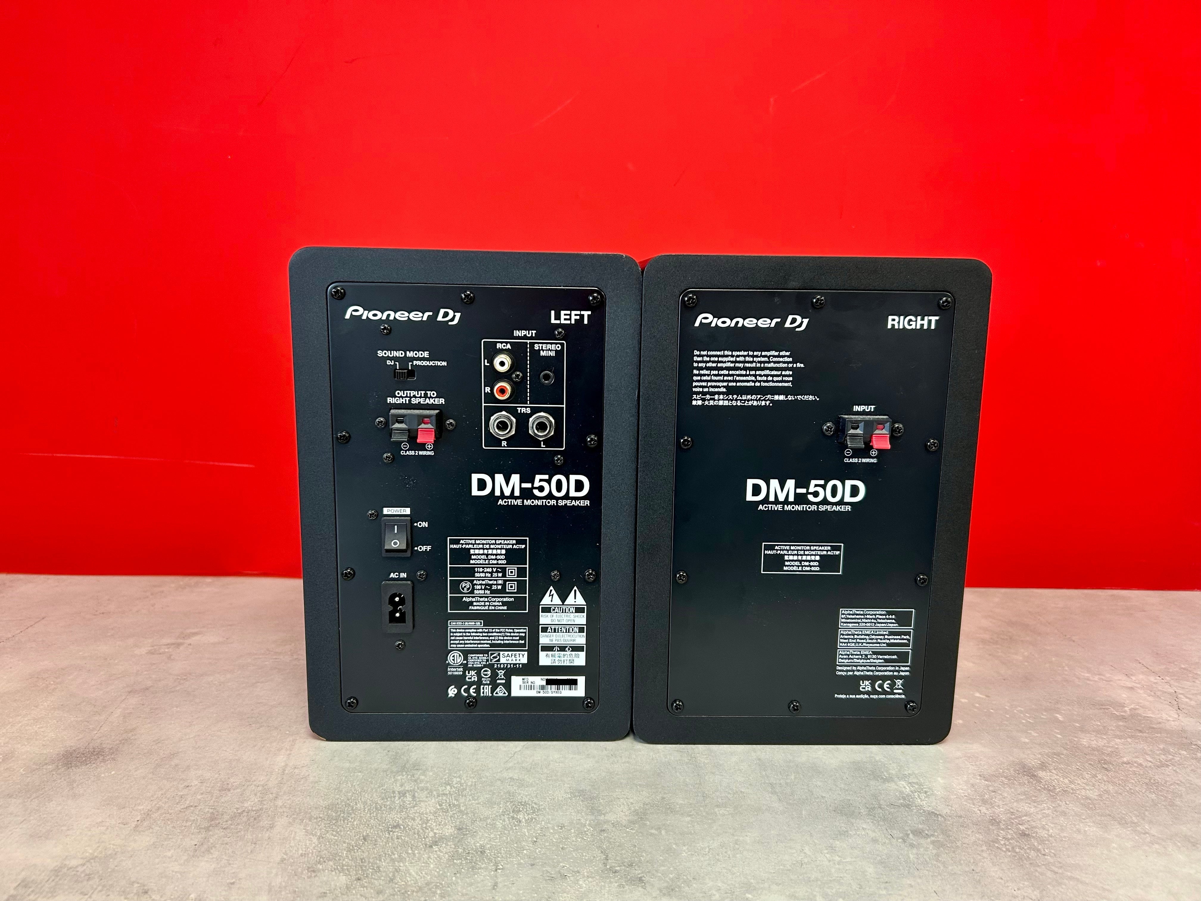 PAIR Pioneer DM-50D Active Monitor Speakers - Pre Owned - Deck Converters