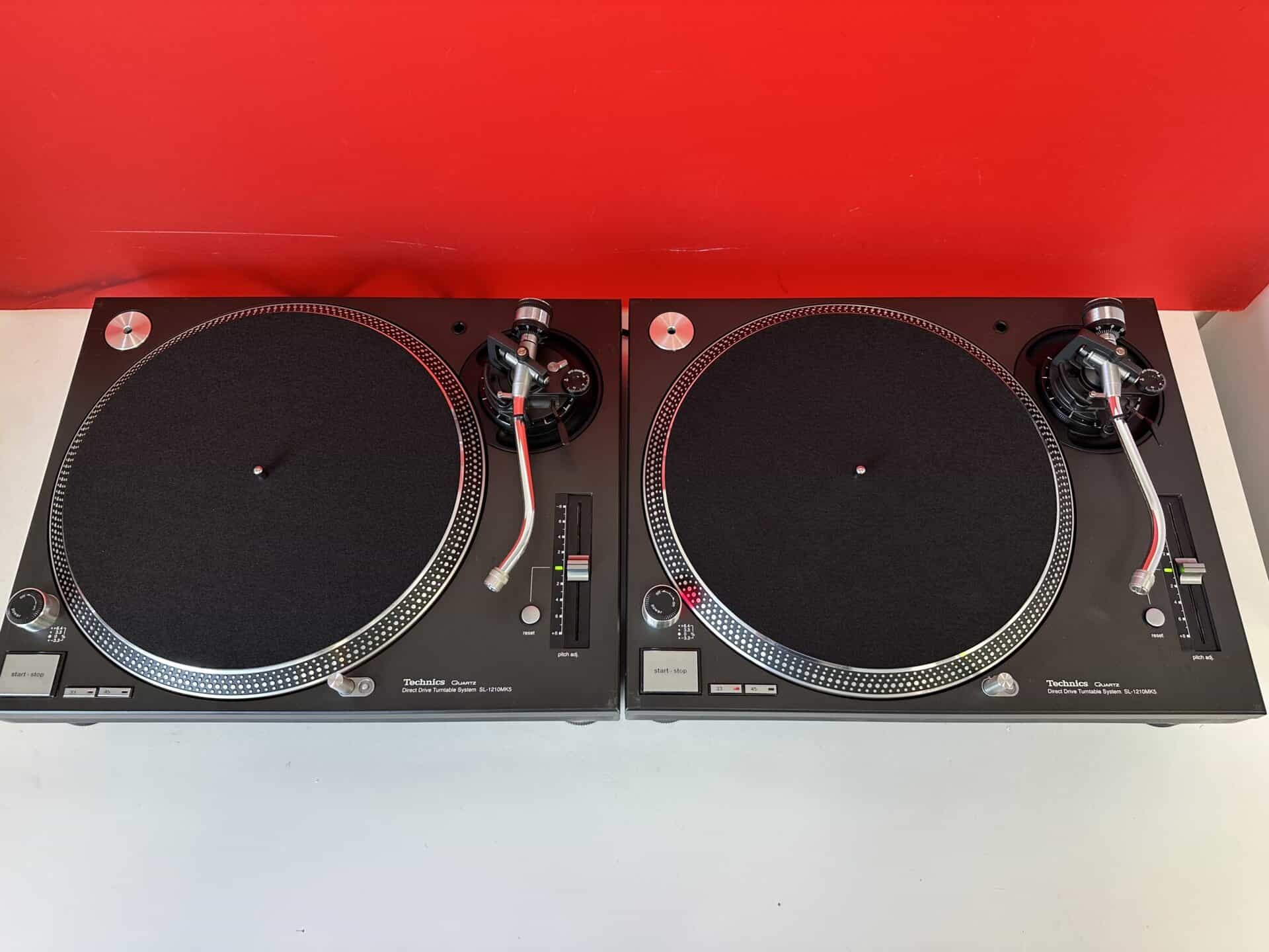 Pair Technics SL 1210 MK5 Turntables - Deck Converters