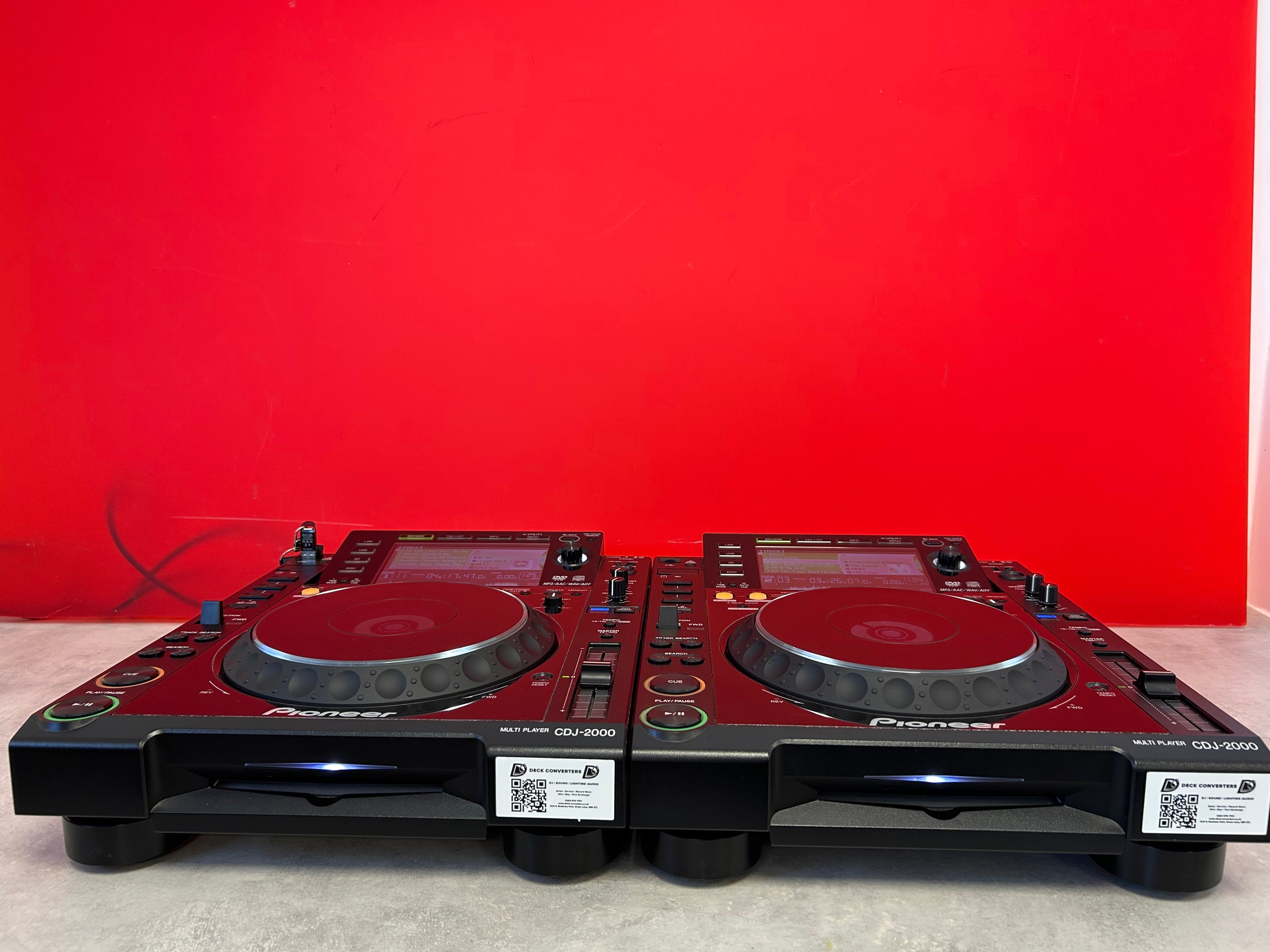 Pioneer CDJ 2000 DJ Decks PAIR - Pre Owned - Deck Converters