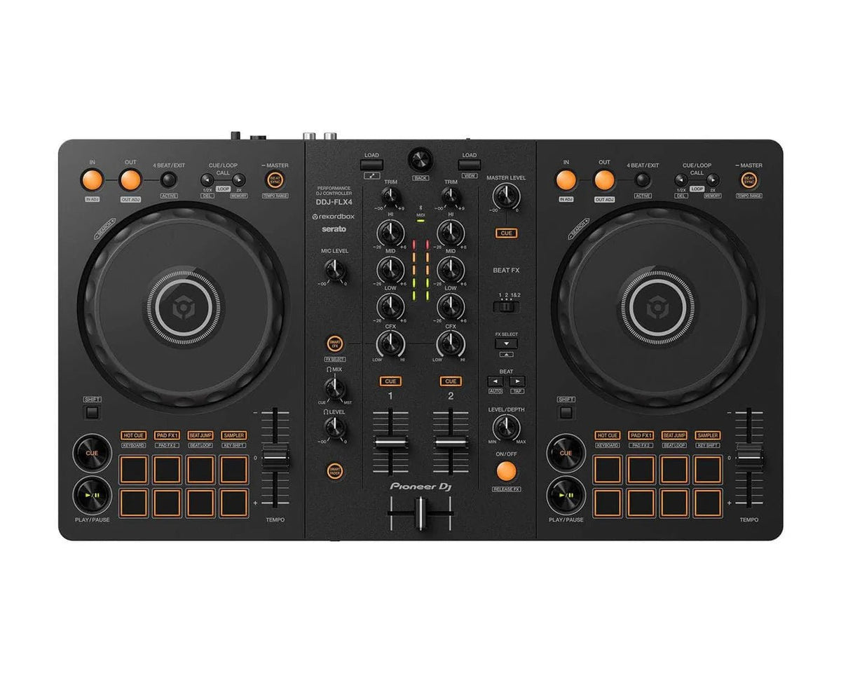 Pioneer DDJ FLX4 DJ Controller + Protekt Carry Case - Deck Converters