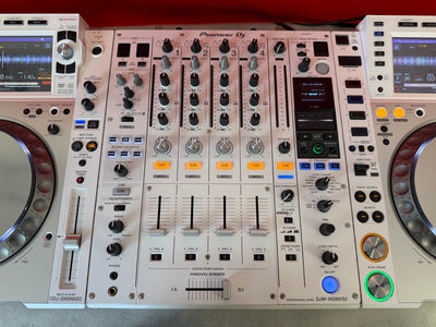 Pioneer DJ CDJ 2000 NXS2 & 900 NXS2 Set Limited Edition White - Pre Owned - Deck Converters
