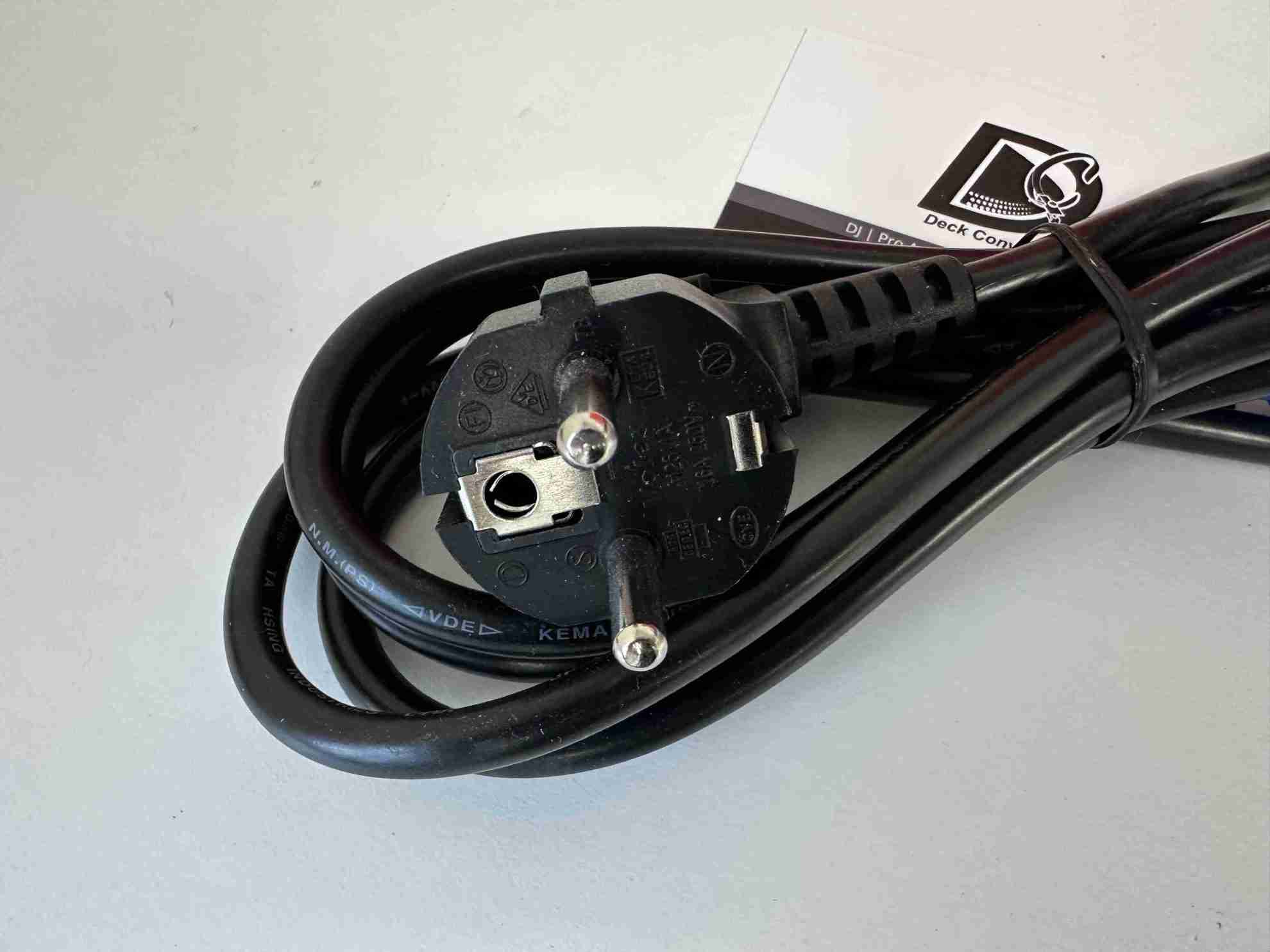 PIONEER DJ DDG1124 Spare Power Cord Blue Locking EU Cable - Deck Converters