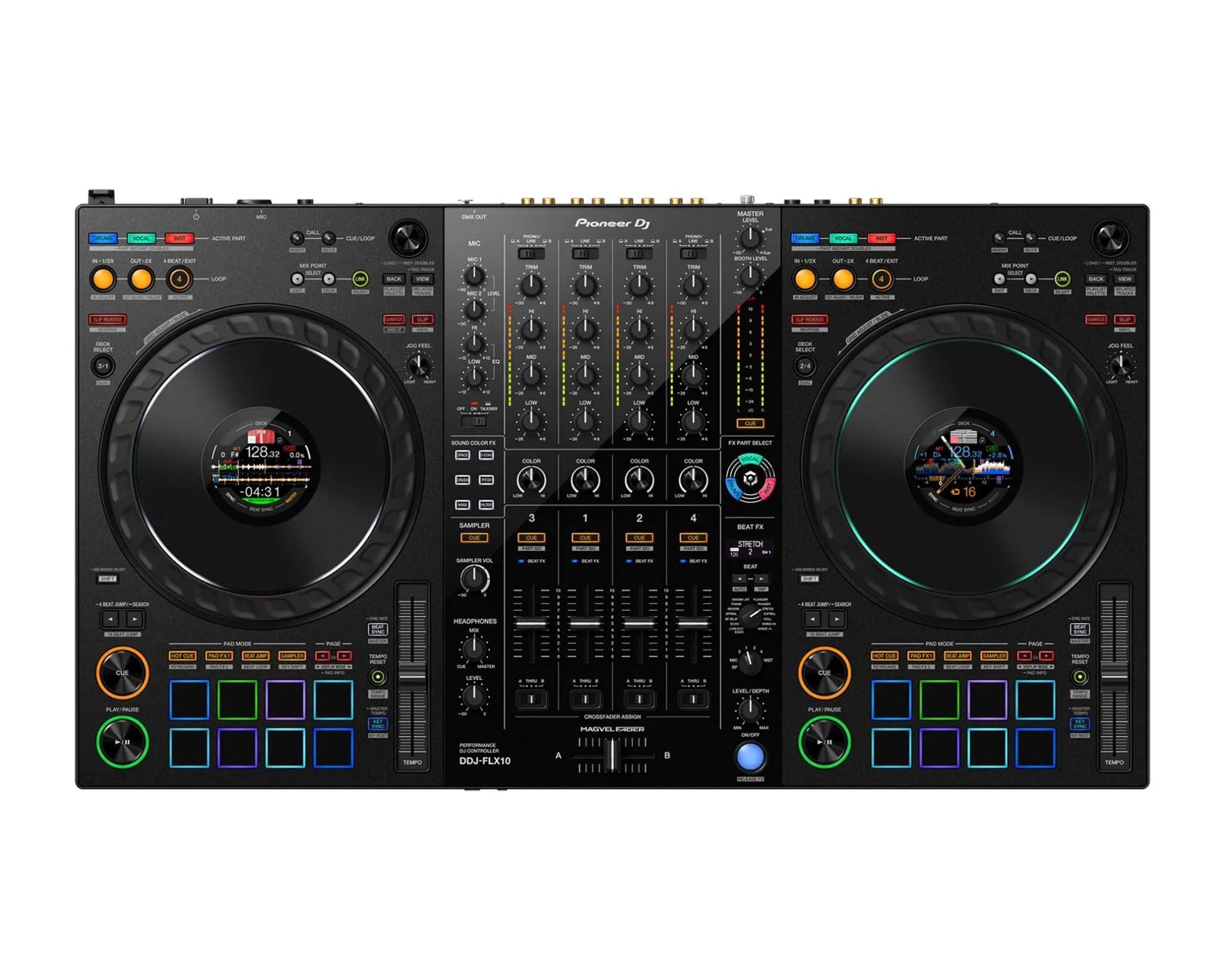 Pioneer DJ DDJ FLX10 4 Channel Performance DJ Controller - Deck Converters