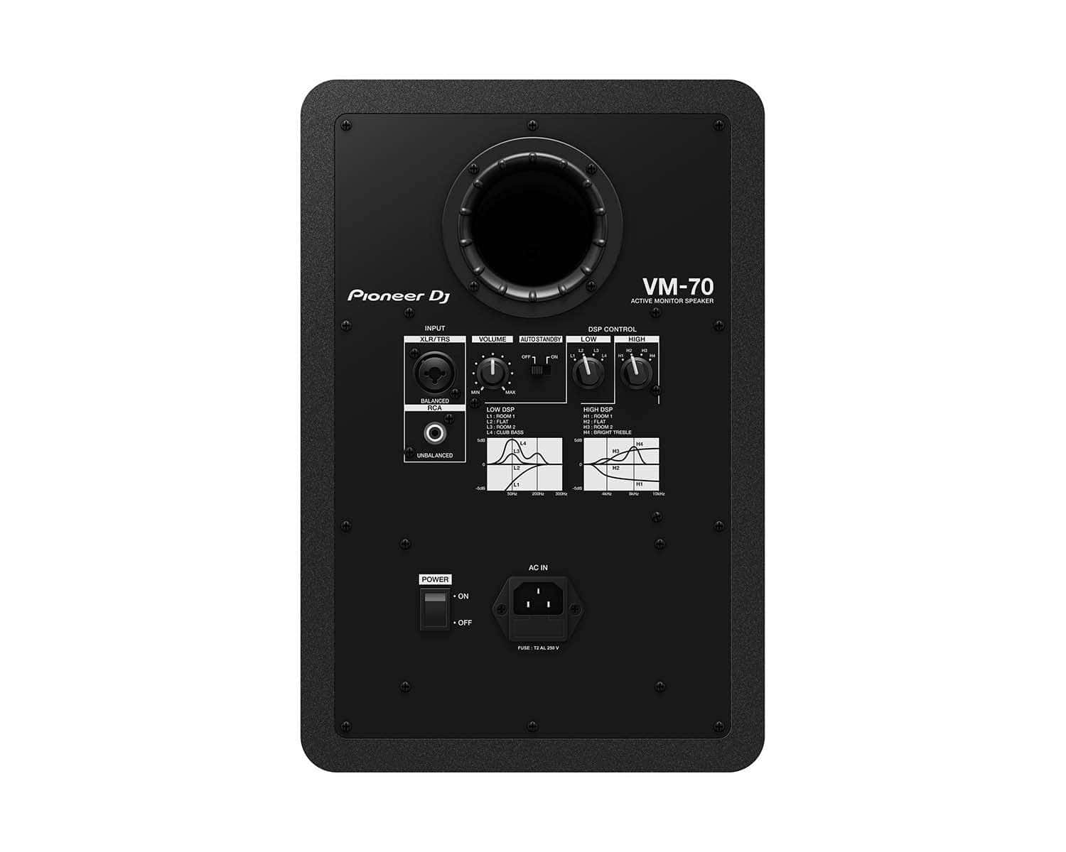 Pioneer DJ VM - 70 6.5" 2 - Way Active Monitor Speaker Black - Deck Converters