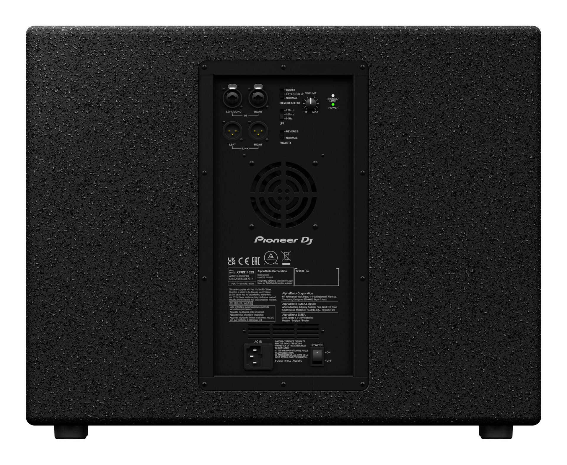Pioneer DJ XPRS1152ST 15" Active Subwoofer Powersoft Class - D Amp - Deck Converters