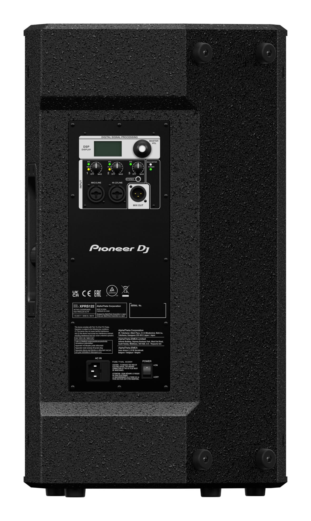Pioneer DJ XPRS122 12" 2 - Way Active PA Speaker with Powersoft Class - D Amp - Deck Converters
