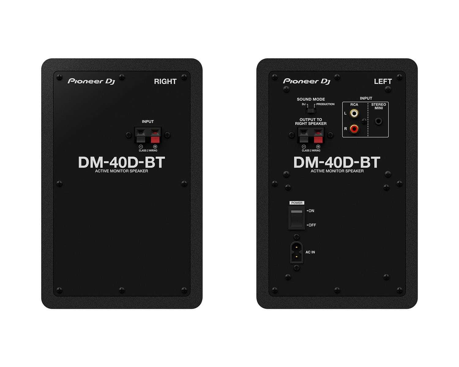 Pioneer DM - 40D - BT Active Monitors + Bluetooth PAIR Black - Deck Converters