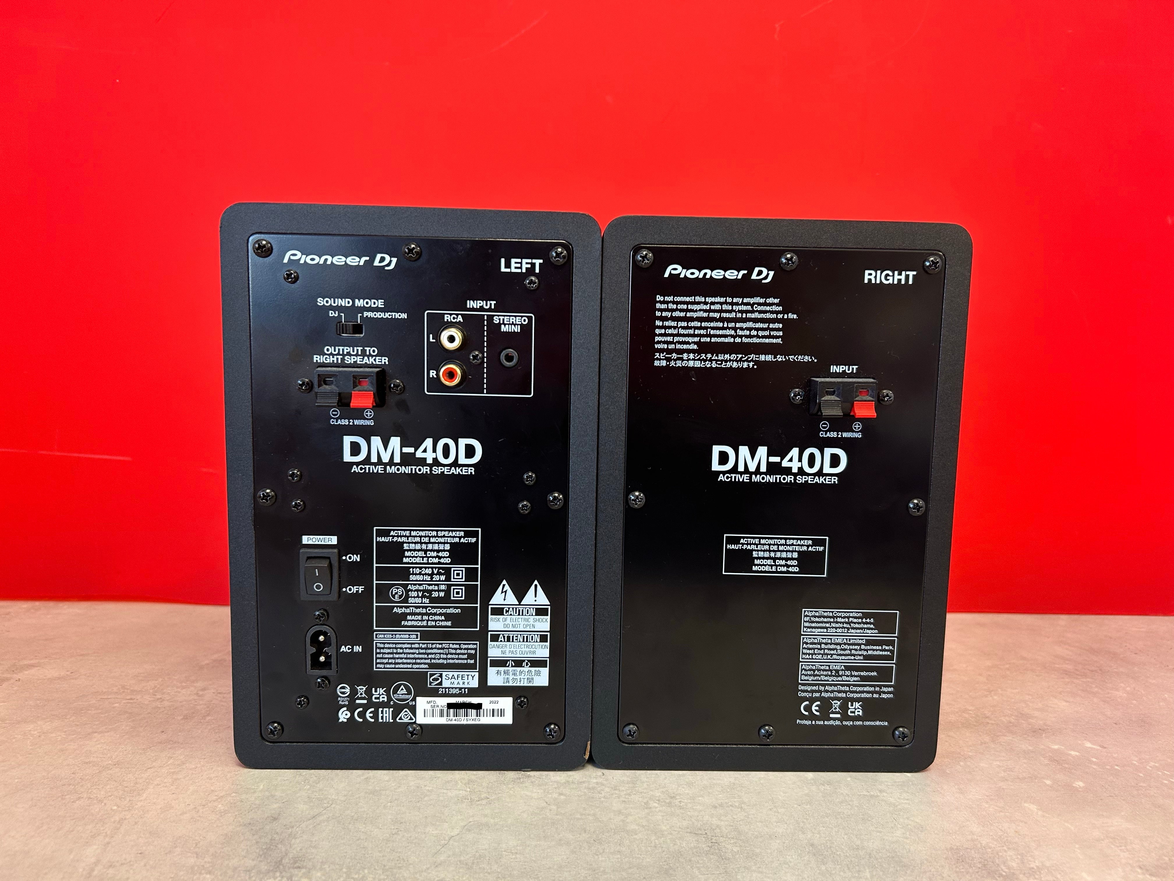 Pioneer DM 40D Monitor PAIR - Pre Owned - Deck Converters