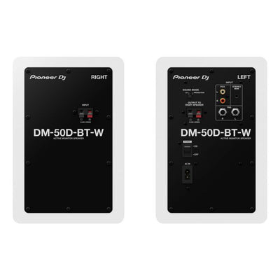 Pioneer DM - 50D - BT Active Monitor + Bluetooth PAIR White - Deck Converters