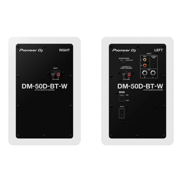Pioneer DM - 50D - BT Active Monitor + Bluetooth PAIR White - Deck Converters