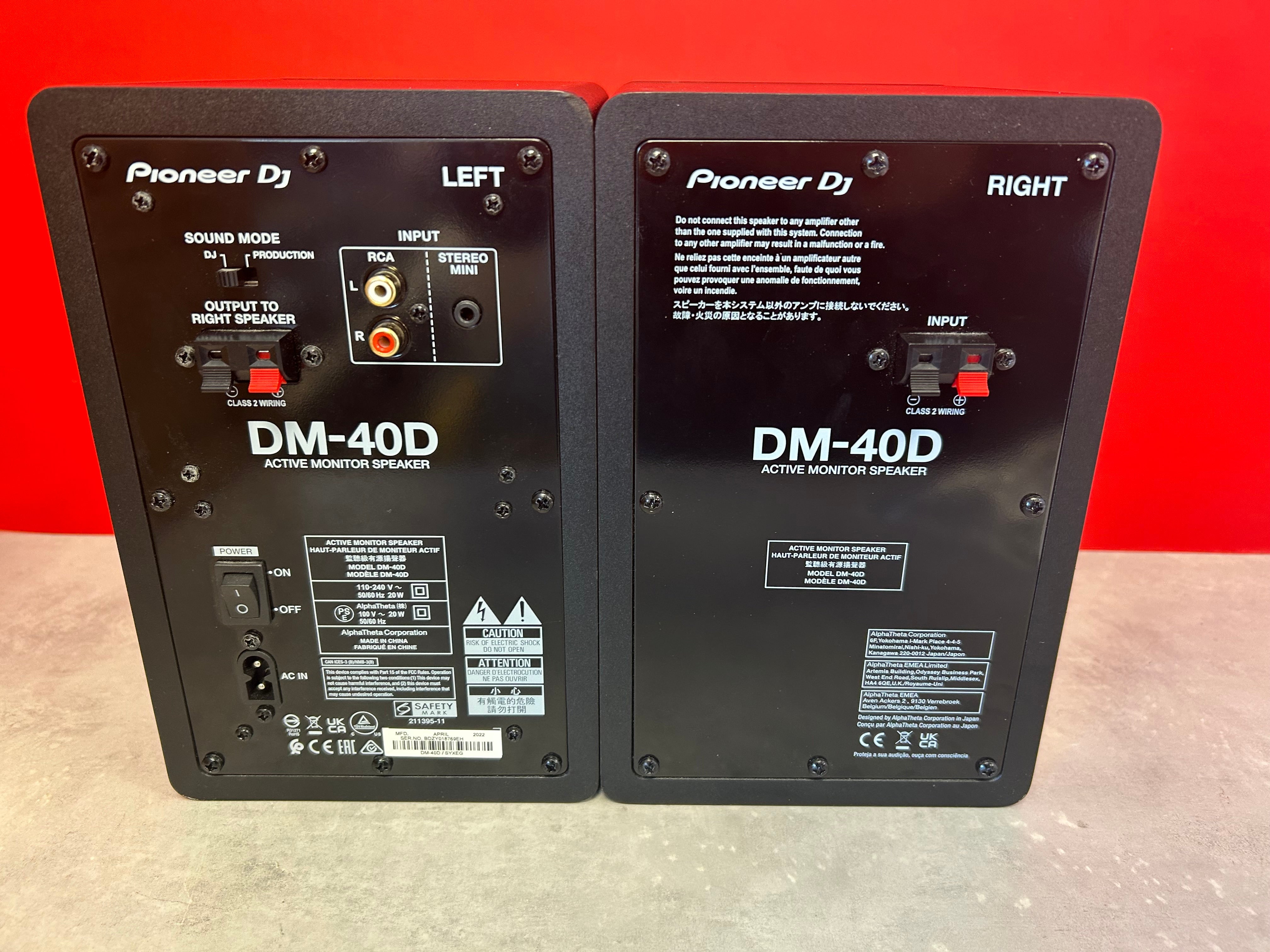 Pioneer DM40D Monitor PAIR - Pre Owned - Deck Converters