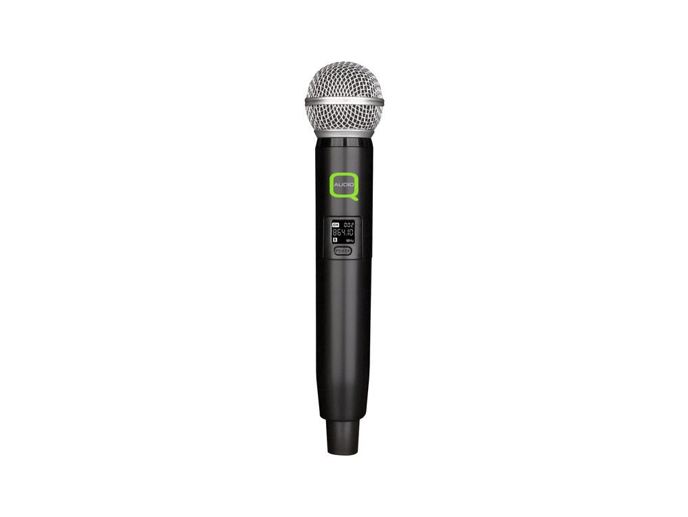 Q Audio QWM - 11 V2 Dual UHF Wireless Handheld Microphone System, Fixed Frequency - Deck Converters