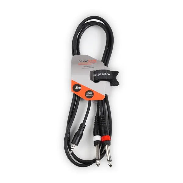 StageCore AIROH 170 3.5mm Stereo Jack to 2x 6.3mm Mono Jacks - Deck Converters