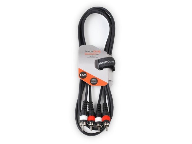 Stagecore AIROH 250 2x Male RCA - 2x Male RCA 1.5M - Deck Converters