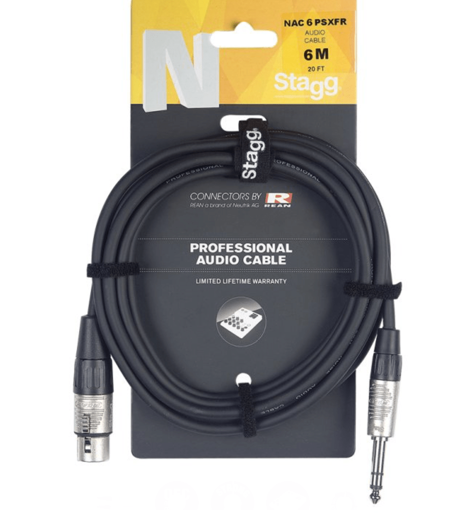 Stagg NAC Audio Cable N Series Audio Cable, Jack/XLR (m/f), Stereo - Deck Converters