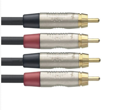 Stagg NTC3CR N Series Twin RCA Phono Cable 3M - Deck Converters
