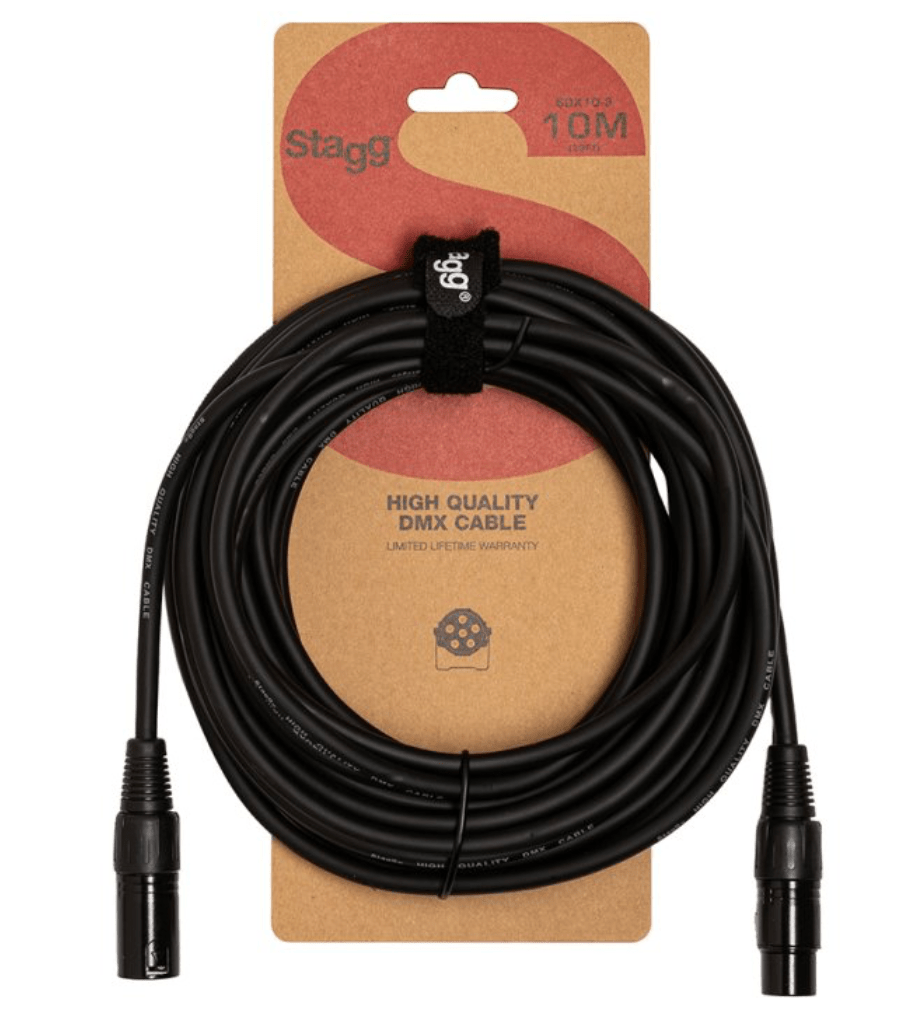 Stagg SDX10 - 5 5 pin DMX cable, XLR/XLR (m/f), 10 m (33') - Deck Converters