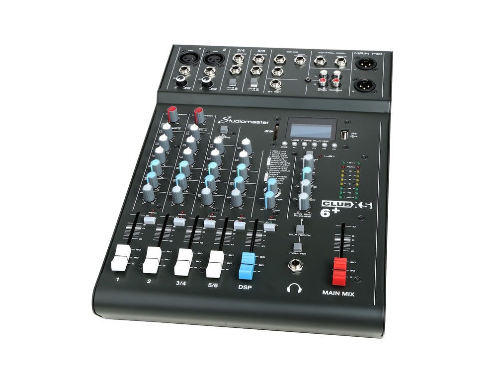 Studiomaster CLUB XS6+ 6 Channel Mixing Console with Bluetooth & DSP - Deck Converters